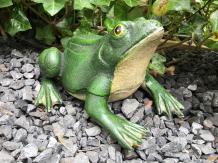Grenouille - statue en fonte - 11 cm - en couleur et en détail